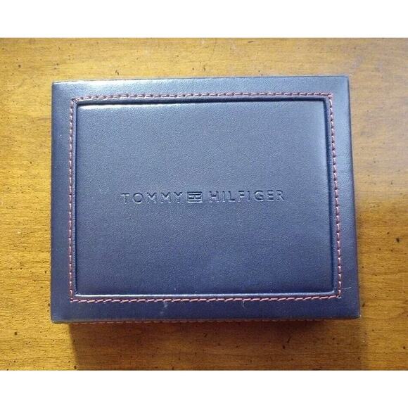 Tommy Hilfiger Men's Leather Trifold Wallet & Box New Credit Card Slim Black - Picture 5 of 6